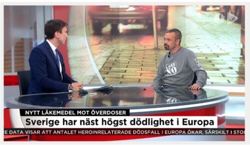 Alex Breeze, I SAY NO DRUGS, intervjuas i TV 4 Nyheterna